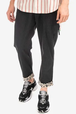 CLOT Pantaloni in cotone Spodnie Roll Up Chino CLPTS50005-BLACK