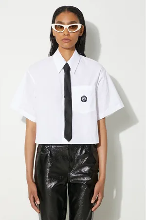 Kenzo Camicia in cotone Boke Flower 2.0 Cropped Shirt donna colore FE52CH2469LH.01