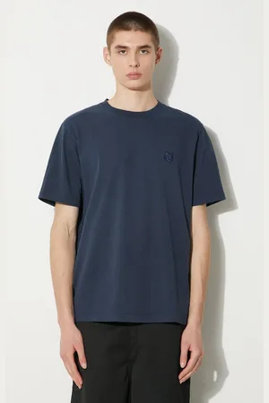 Maison Kitsuné T-shirt in cotone Bold Fox Head Patch Comfort Tee Shirt uomo colore con applicazione MM00127KJ0118