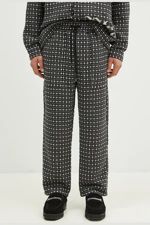 Pleasures Pantaloni in misto lana Cross Easy Pants colore P24F035