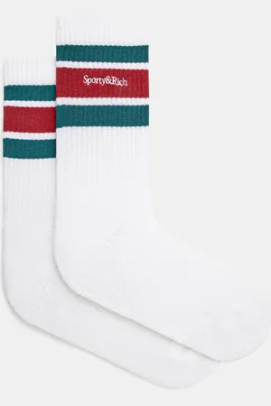 Sporty & Rich Calzini Serif Logo Striped colore AC004514300WH24
