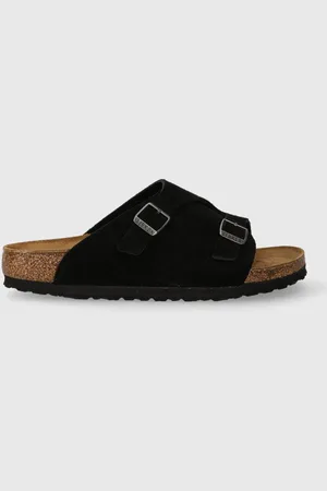 Birkenstock Ciabatte slide in camoscio donna