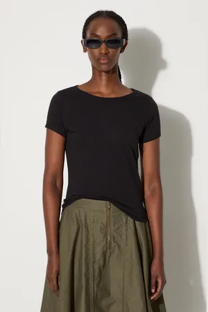 Vans T-shirt in cotone Premium Classics LX Baby Tee donna colore VN000HM0BLK1