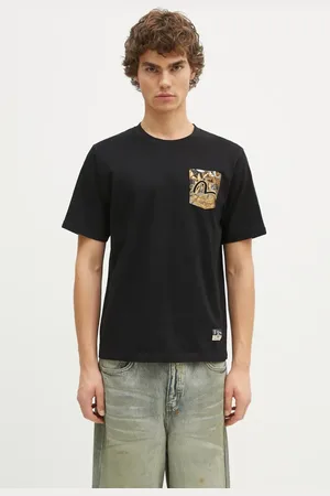 Evisu T-shirt in cotone Brocade Pocket & Seagull Emb uomo colore con applicazione 2EAHTM4TS7067