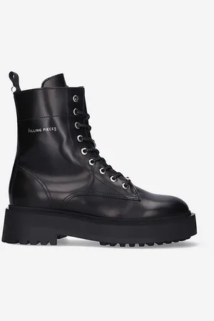 Filling pieces Stivali da motociclista in pelle donna