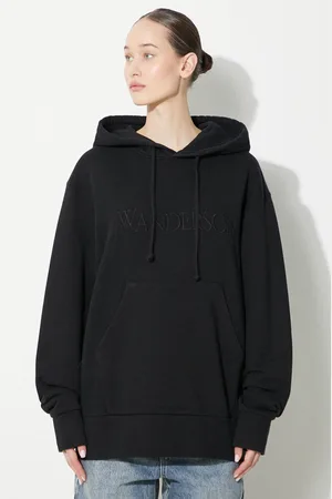 J.W.Anderson Felpa in cotone Logo Embroidery Hoodie donna colore con cappuccio JW0164.PG0861.999