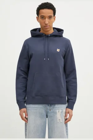 Maison Kitsuné Felpa in cotone Fox Head Patch Regular Hoodie uomo colore con cappuccio LM00702KM0001