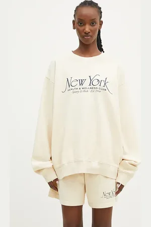 Sporty & Rich Felpa in cotone NY 94 donna colore con cappuccio WS067S409NC