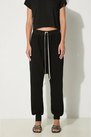Rick Owens Rick Owens pantaloni della tuta di cotone Prisoner Drawstring colore DS02D2330.RIG