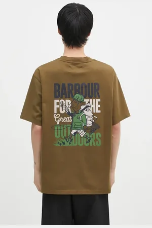 Barbour T-shirt in cotone Leonard OS Graphic uomo colore MTS1353