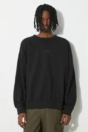 Vans Felpa in cotone Premium Standards Crew Fleece LX uomo colore VN000GBWBLK1