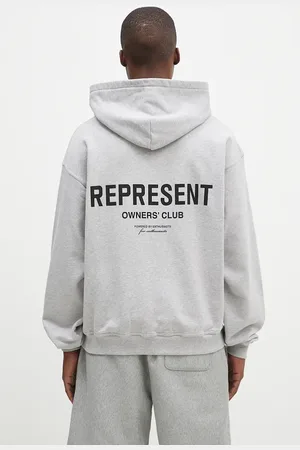 Represent Felpa in cotone Owners Club Zip Hoodie uomo colore con cappuccio OCM41122.158