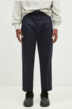Wacko Maria Pantaloni in cotone Double Pleated Chino Trousers colore beige 24FW-WMP-PT02