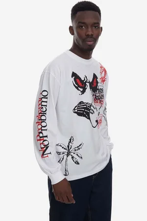 ARIES Felpa uomo Mash Up LS Tee AR60022 WHITE