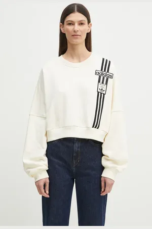 adidas Felpa in cotone Adibreak Cropped Sweatshirt donna colore con applicazione JD0084