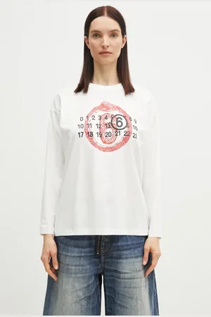 Maison Margiela Top a maniche lunghe in cotone donna colore S62GD0197