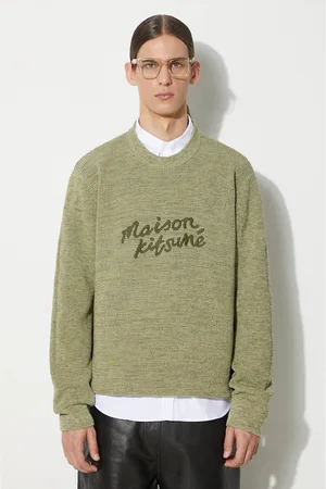 Maison Kitsuné Maglione in cotone Handwriting Comfort Jumper colore MM00807KT1108