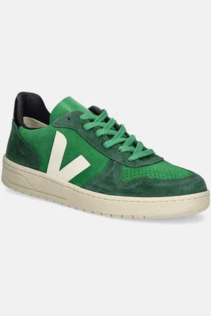 Veja Sneakers in camoscio V-10 colore verde VX0303671B