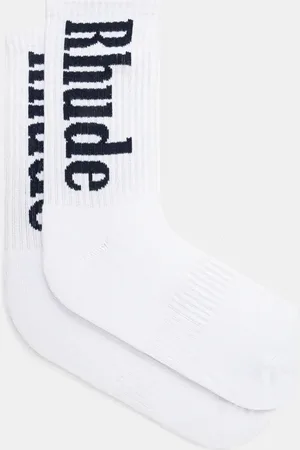 Rhude Calzini Vertical Logo uomo colore RHPS25SO02117