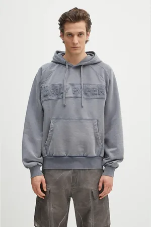 Daily paper Felpa in cotone Garment Wash Hoodie colore con cappuccio 2511164