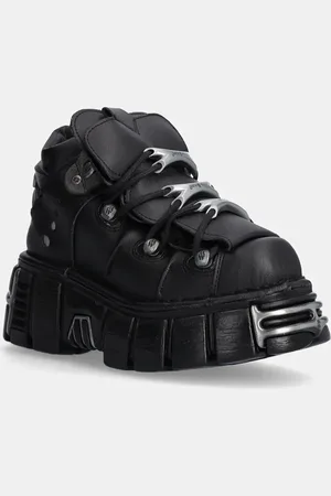 New Rock Sneakers Negro Tower + Negro Acero colore M-106-VS1