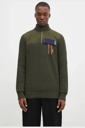 Baracuta Maglione in lana Barbour x Baracut Miller Half Zip Knit uomo colore BRMAG0192