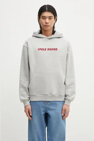 Daily paper Felpa Chain Stitch Oversized Hoodie uomo colore con cappuccio con applicazione 2511136