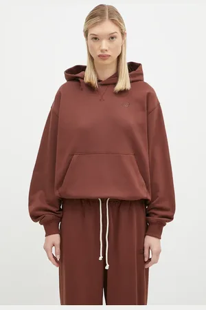New Balance Felpa in cotone donna colore con cappuccio WT41537ROK