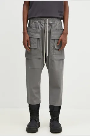 Rick Owens Rick Owens pantaloni in cotone Creatch Cargo Cropped Drawstring colore DU02D2371.TW