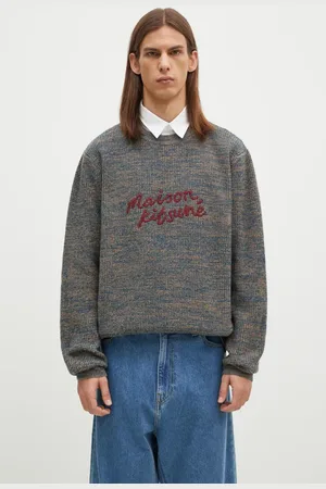 Maison Kitsuné Maglione in lana Maison Kitsune Handwriting uomo colore LM00814KT1063