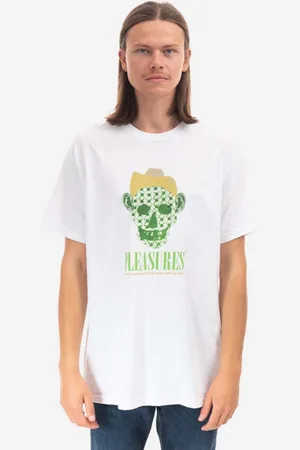 Pleasures T-shirt in cotone Cowboy Koszulka Cowboy T-shirt P22F059-WHITE