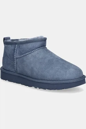 UGG Stivali da neve in camoscio Classic Ultra Mini colore navy 1116109-DTB