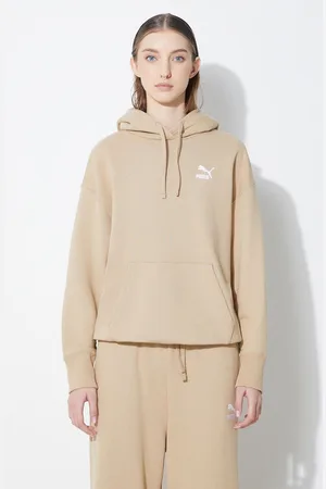 PUMA Felpa in cotone BETTER CLASSIC donna colore con cappuccio con applicazione 624227