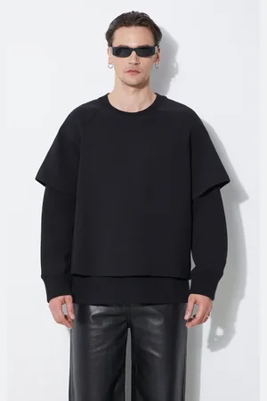 Neil Barrett Felpa Slim Dropped Shoulder Double Layer Sweatshirt uomo colore MY72251R-Y501-001N