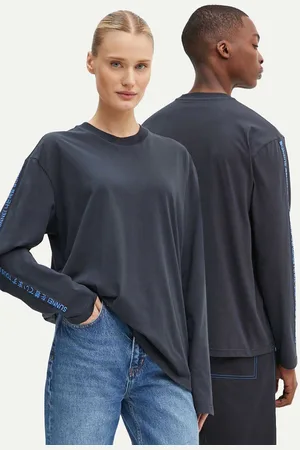 SUNNEI Top a maniche lunghe in cotone colore con applicazione RTWXJER003