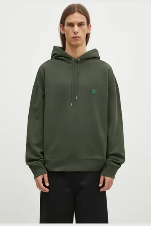 Maison Kitsuné Felpa in cotone Bold Fox Head Patch Oversize Hoodie uomo colore con cappuccio LM00705KM0001