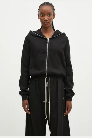 Rick Owens Rick Owens felpa in cotone Small Gimp Hoodie donna colore con cappuccio DS02D2246.FEP1