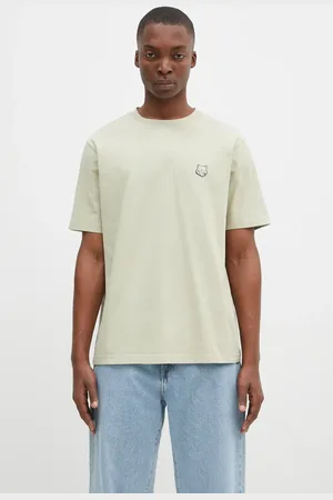 Maison Kitsuné T-shirt in cotone Bold Fox Head Patch Comfort Tee Shirt uomo colore con applicazione MM00127KJ0118