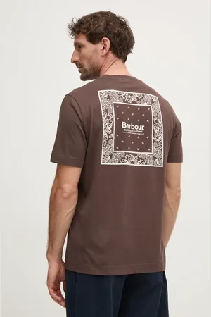 Barbour T-shirt in cotone uomo colore MTS1382BR98