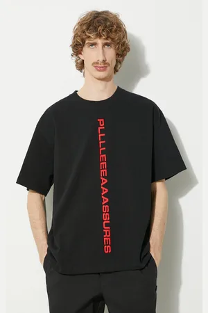 Pleasures T-shirt in cotone Drag Heavyweight Shirt uomo colore con applicazione P23W034.BLACK
