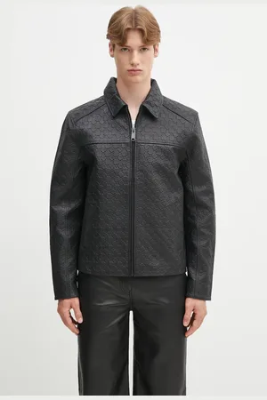 Daily paper Giacca in pelle Silence Monogram Leather Jacket colore 2411001