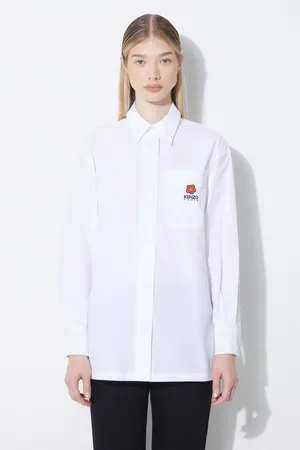 Kenzo Camicia in cotone Boke Flower Oversize Shirt donna colore FD52CH0919LH.01