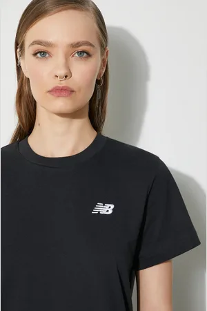 New Balance T-shirt in cotone Essentials Cotton donna colore WT41509BK