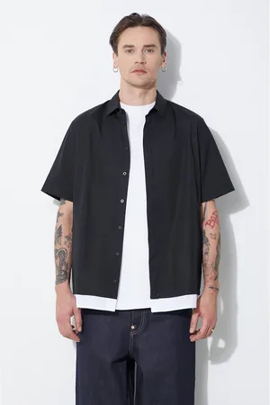 Neil Barrett Camicia in cotone Loose Double Layer Short Sleeve Shirt uomo colore MY60218C-Y051-524N