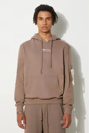 Alpha Industries Felpa in cotone Organics EMB Hoody uomo