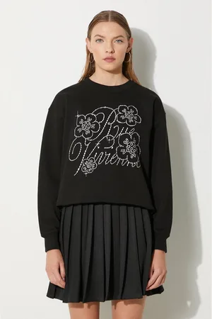 Kenzo Felpa in cotone Constellation Emb Classic donna colore con applicazione FE62SW1654MF.99J