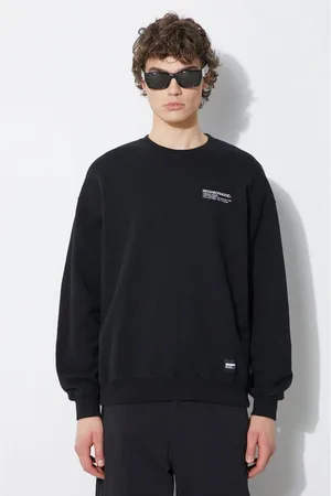 NEIGHBORHOOD Felpa in cotone Plain uomo colore con applicazione 241FPNH.CSM01