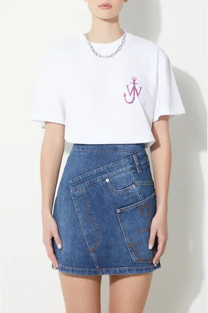 J.W.Anderson Gonna di jeans Twisted Mini Skirt colore DK0020.PG1499.804