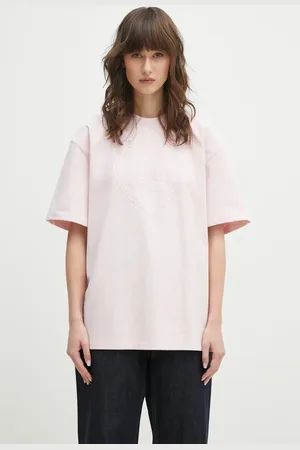 Ganni Maglietta in cotone Heavy Cotton Drop Shoulder Heart donna colore T4090