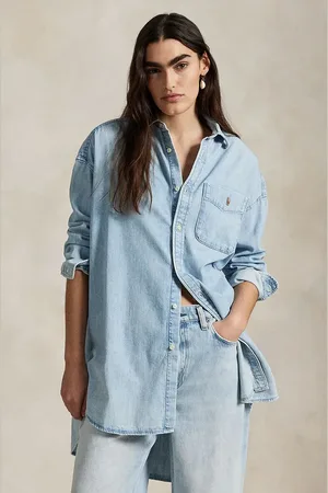 Ralph Lauren Camicia in denim di cotone donna colore 211964726